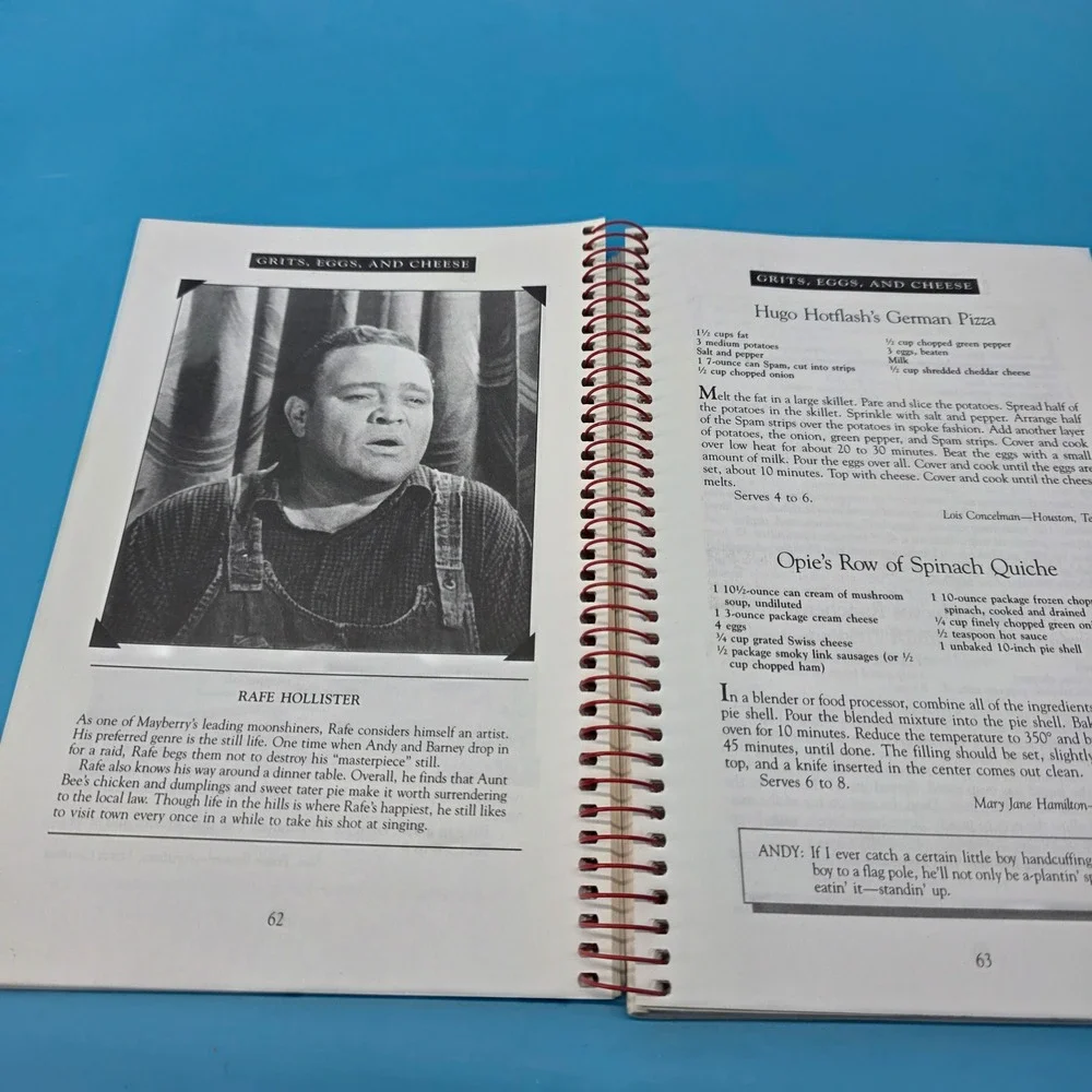 Aunt Bee's Mayberry Cookbook Andy Griffith Show Recipes Beck Clark 1991 Spiral